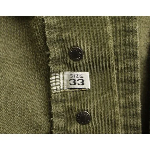 Armani Jeans Men's Simin T Vintage Corduroy Straight Leg Jeans Green Sz 33X33 - Picture 13 of 15